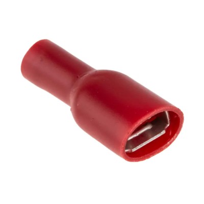 RS PRO Red Insulated Female Spade Connector Crimp 6.3 x 0.8 mm Tab Size 22 AWG to 16 AWG 534-351