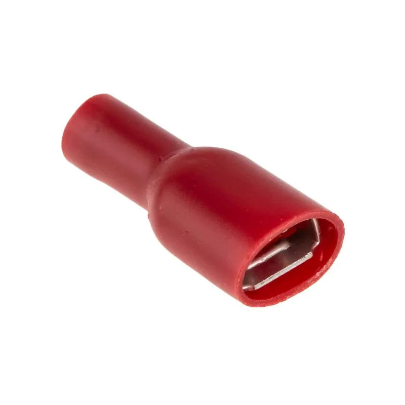 RS PRO Red Insulated Female Spade Connector Crimp 6.3 x 0.8 mm Tab Size 22 AWG to 16 AWG 534-351