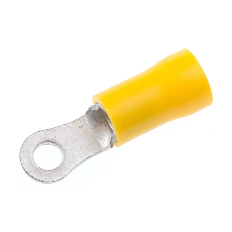 RS PRO Insulated Crimp Ring Terminal M3.5 Stud Size 12 AWG 10 AWG Wire Size Yellow 534-468