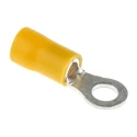 RS PRO Insulated Ring Terminal M5 Stud Size 12 AWG to 10 AWG Wire, Yellow 534-446