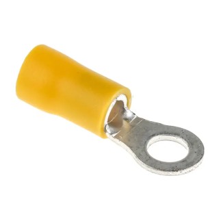 RS PRO Insulated Ring Terminal M5 Stud Size 12 AWG to 10 AWG Wire, Yellow 534-446