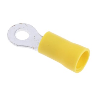 RS PRO Insulated Ring Terminal M4 Stud Size 12 AWG 10 AWG Wire Size Yellow 534-452
