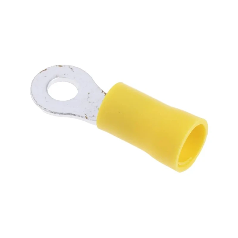 RS PRO Insulated Ring Terminal M4 Stud Size 12 AWG 10 AWG Wire Size Yellow 534-452
