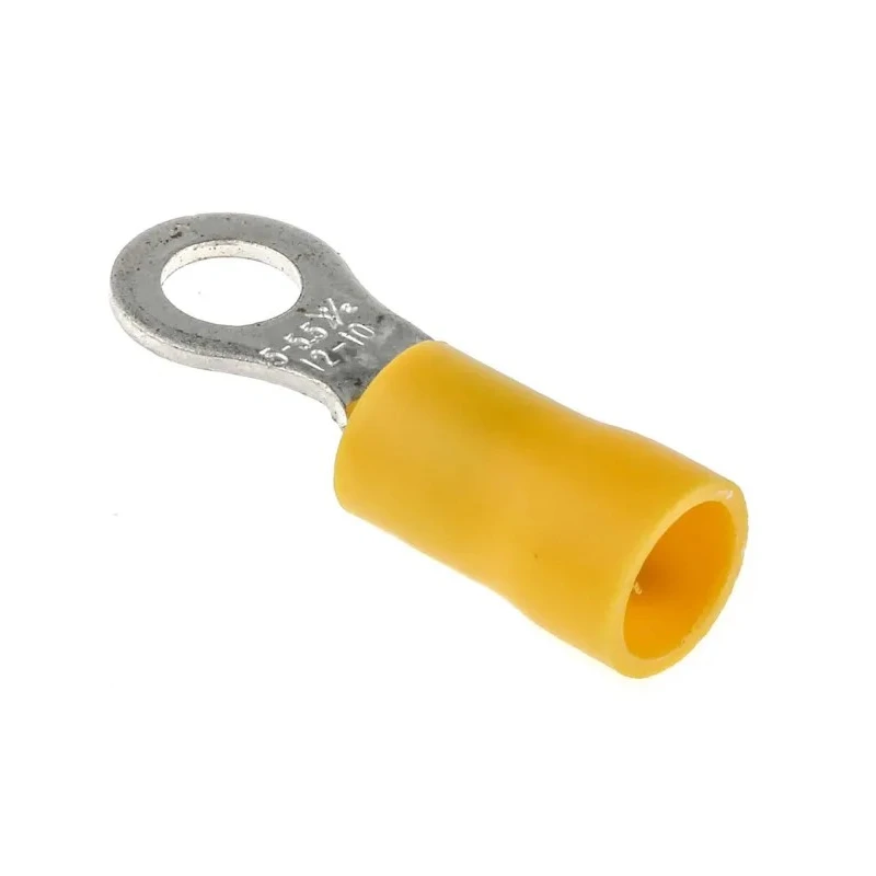 RS PRO Insulated Ring Terminal M5 Stud Size 12 AWG to 10 AWG Wire, Yellow 534-446