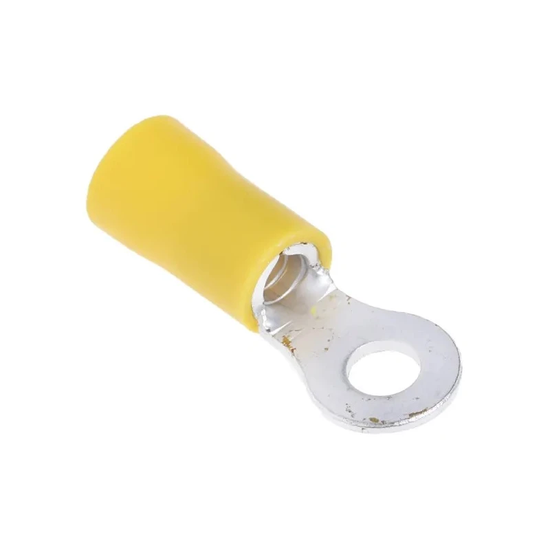 RS PRO Insulated Ring Terminal M4 Stud Size 12 AWG 10 AWG Wire Size Yellow 534-452