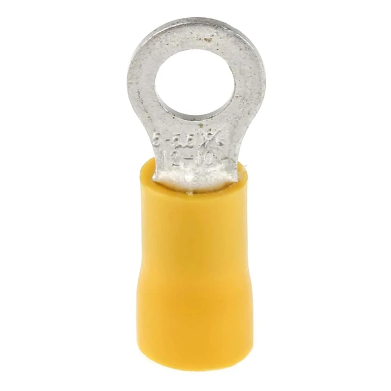RS PRO Insulated Ring Terminal M5 Stud Size 12 AWG to 10 AWG Wire, Yellow 534-446