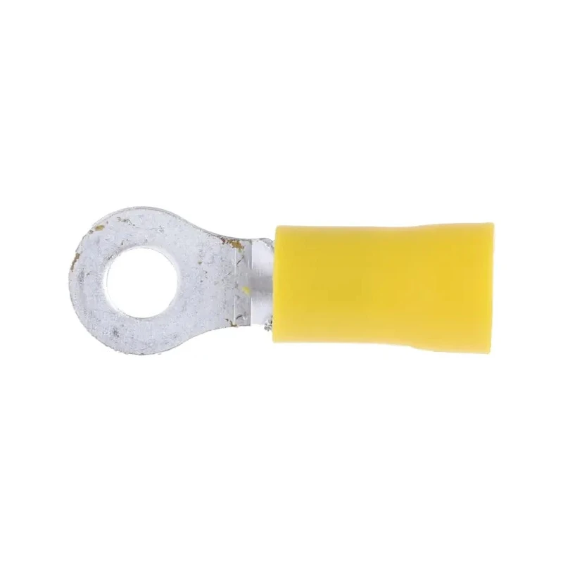 RS PRO Insulated Ring Terminal M4 Stud Size 12 AWG 10 AWG Wire Size Yellow 534-452
