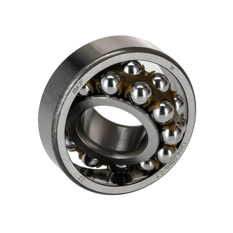 SKF Self-Aligning Ball Bearing 20 mm ID 47 mm OD 14 mm Race Width 2 Row, C3 Clearance, Open End Type 1204 ETN9/C3