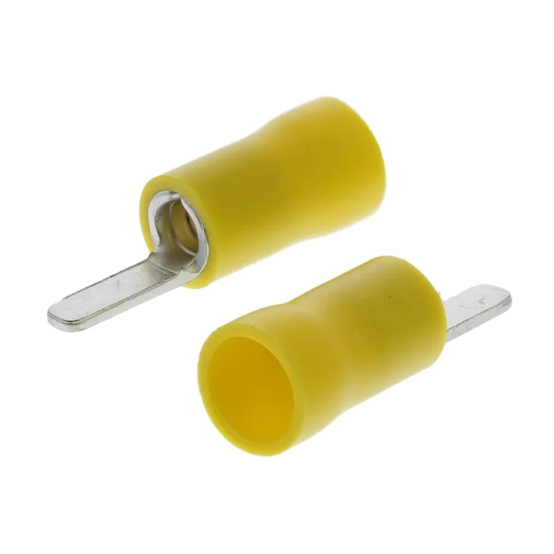 RS PRO Insulated Crimp Blade Terminal 10 mm Blade Length, 12 AWG to 10 AWG, Yellow 534-525