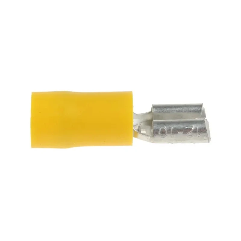 RS PRO Yellow Insulated Female Spade Connector, Crimp, 6.3 x 0.8 mm Tab Size 12 AWG to 10 AWG 534-531