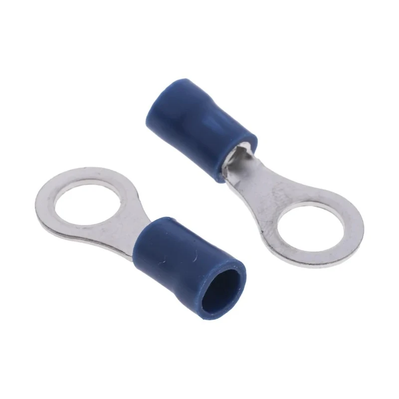 RS PRO Insulated Ring Terminal M6 Stud Size 16 AWG to 14 AWG Wire Size Blue 534-569