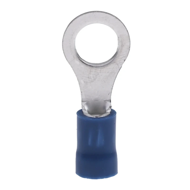 RS PRO Insulated Ring Terminal M6 Stud Size 16 AWG to 14 AWG Wire Size Blue 534-569
