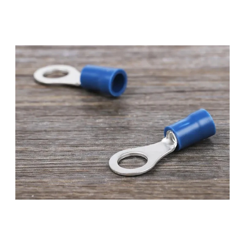 RS PRO Insulated Ring Terminal M6 Stud Size 16 AWG to 14 AWG Wire Size Blue 534-569