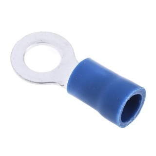 RS PRO Insulated Ring Terminal M5 Stud Size 16 AWG 14 AWG Wire Size, Blue 534-575
