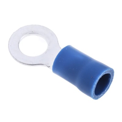 RS PRO Insulated Ring Terminal M5 Stud Size 16 AWG 14 AWG Wire Size, Blue 534-575