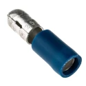 RS PRO Insulated Blue Crimp Bullet Connector 16 AWG to 14 AWG Wire Size 5 mm Bullet Diameter Male 534-660