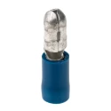 RS PRO Insulated Blue Crimp Bullet Connector 16 AWG to 14 AWG Wire Size 5 mm Bullet Diameter Male 534-660