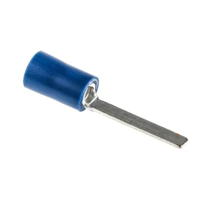 RS PRO Insulated Crimp Blade Terminal 18.1 mm Blade Length, 16 AWG to 14 AWG, Blue 534-654