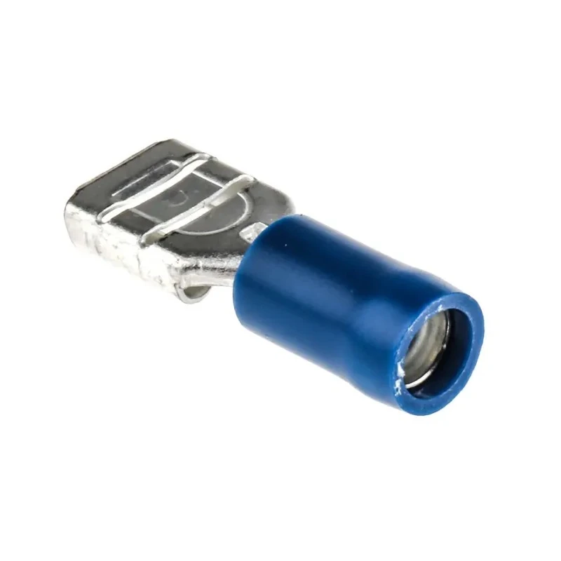 RS PRO Blue Insulated Female Spade Connector Crimp 6.3 x 0.8 mm Tab Size 16 AWG to 14 AWG 534-698