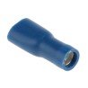RS PRO Blue Insulated Female Spade Connector, Crimp Termination, 4.8 x 0.5 mm Tab Size, 16 AWG to 14 AWG, Vinyl 534-755