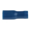RS PRO Blue Insulated Female Spade Connector, Crimp Termination, 4.8 x 0.5 mm Tab Size, 16 AWG to 14 AWG, Vinyl 534-755
