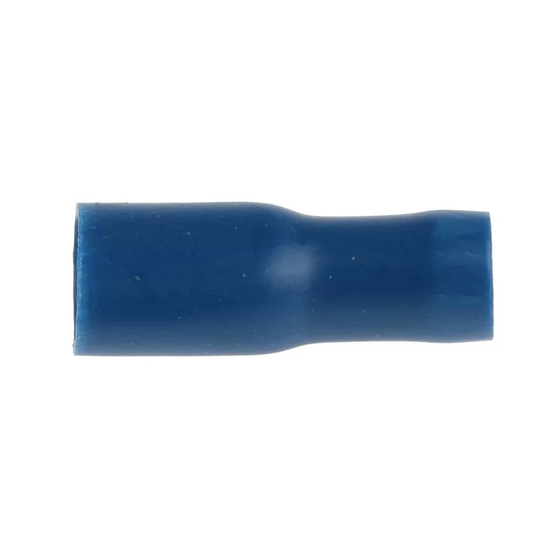 RS PRO Blue Insulated Female Spade Connector, Crimp Termination, 4.8 x 0.5 mm Tab Size, 16 AWG to 14 AWG, Vinyl 534-755