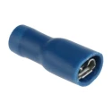 RS PRO Blue Insulated Female Spade Connector, Crimp Termination, 4.8 x 0.5 mm Tab Size, 16 AWG to 14 AWG, Vinyl 534-755