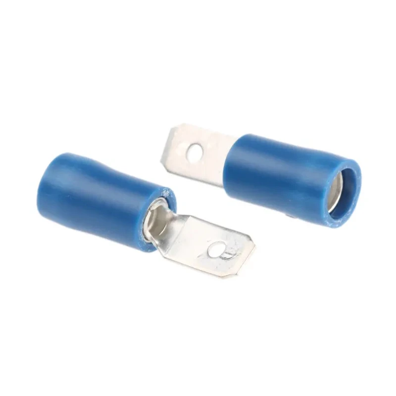 RS PRO Blue Insulated Male Spade Connector Crimp 4.75 x 0.5 mm Tab Size 16 AWG to 14 AWG 534-856