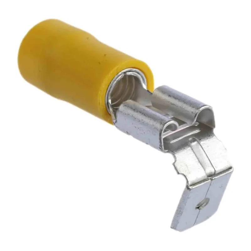 RS PRO Yellow Insulated Female Spade Connector Crimp 6.35 x 0.8 mm Tab Size 12 AWG to 10 AWG 534-878