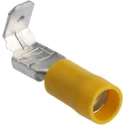 RS PRO Yellow Insulated Female Spade Connector Crimp 6.35 x 0.8 mm Tab Size 12 AWG to 10 AWG 534-878