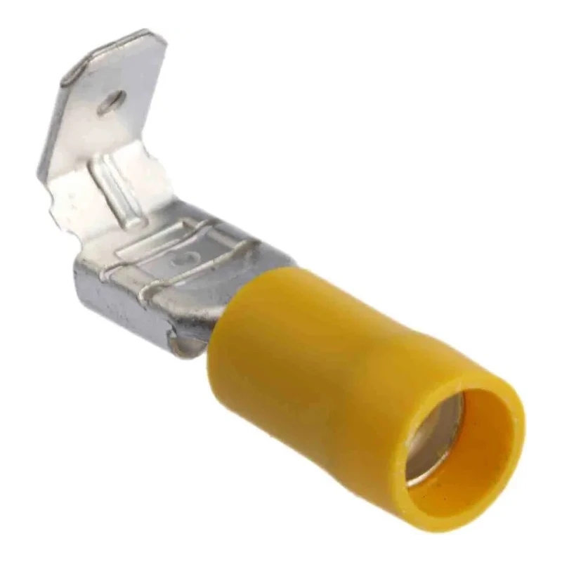 RS PRO Yellow Insulated Female Spade Connector Crimp 6.35 x 0.8 mm Tab Size 12 AWG to 10 AWG 534-878