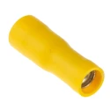 RS PRO Insulated Yellow Crimp Bullet Connector 12 AWG to 10 AWG 5 mm Bullet Diameter Female 534-941