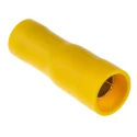 RS PRO Insulated Yellow Crimp Bullet Connector 12 AWG to 10 AWG 5 mm Bullet Diameter Female 534-941