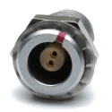 RS PRO Circular Connector 2 Contacts Panel Mount M7 Socket Female IP50 5A Chrome Plated Brass Gold Plated 209-5609