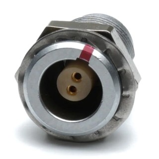 RS PRO Circular Connector 2 Contacts Panel Mount M7 Socket Female IP50 5A Chrome Plated Brass Gold Plated 209-5609