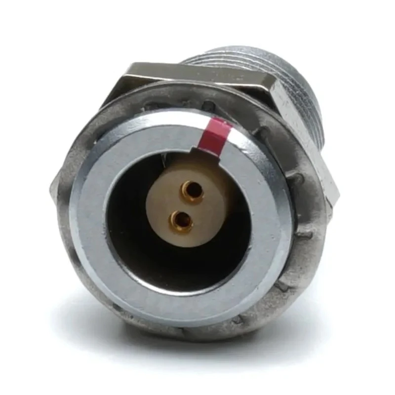 RS PRO Circular Connector 2 Contacts Panel Mount M7 Socket Female IP50 5A Chrome Plated Brass Gold Plated 209-5609