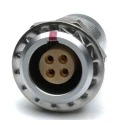 RS PRO Circular Connector 4 Contacts Panel Mount M9 Socket Female IP50 7A Chrome Plated Brass 209-5614