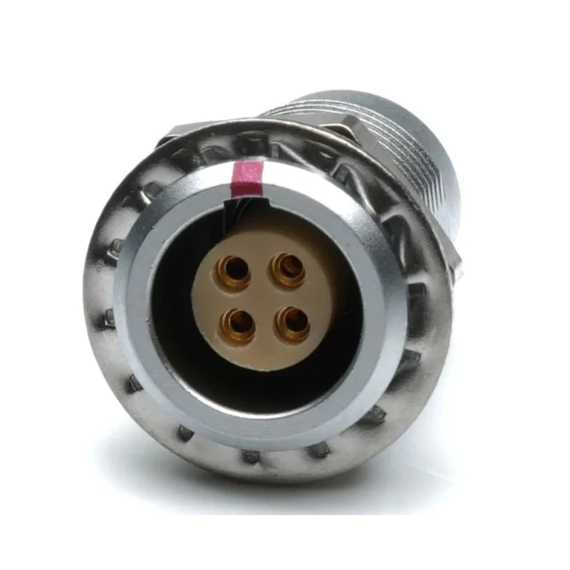 RS PRO Circular Connector 4 Contacts Panel Mount M9 Socket Female IP50 7A Chrome Plated Brass 209-5614