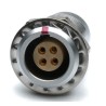 RS PRO Circular Connector 4 Contacts Panel Mount M9 Socket Female IP50 7A Chrome Plated Brass 209-5614