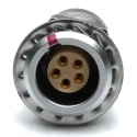RS PRO Circular Connector 5 Contacts Panel Mount M9 Socket Female IP50 Chrome Plated Brass 209-5615