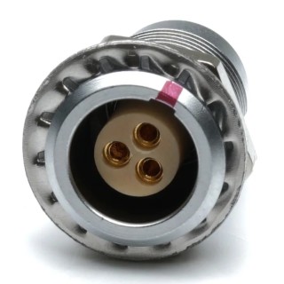RS PRO Circular Connector, 3 Contacts, Panel Mount, M9 Socket Female, Chrome Plated Brass, IP50, Push Pull, 8A 209-5613