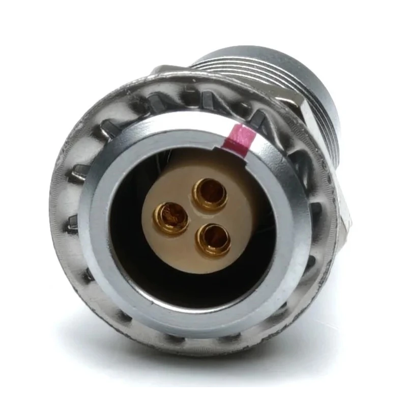 RS PRO Circular Connector, 3 Contacts, Panel Mount, M9 Socket Female, Chrome Plated Brass, IP50, Push Pull, 8A 209-5613
