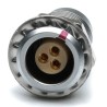 RS PRO Circular Connector, 3 Contacts, Panel Mount, M9 Socket Female, Chrome Plated Brass, IP50, Push Pull, 8A 209-5613