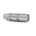 RS PRO Circular Connector, 2 Contacts, Cable Mount, Socket Female, IP50, Chrome Plated Brass Housing, Gold Plated 209-5691
