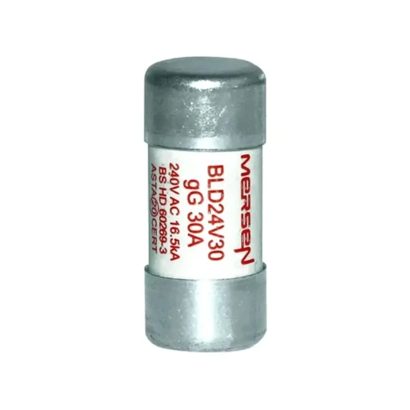 Mersen 30A GG Ceramic Cartridge Fuse 13 x 29 mm 240V AC Full Range BLD Series T1065699 / BLD24V30