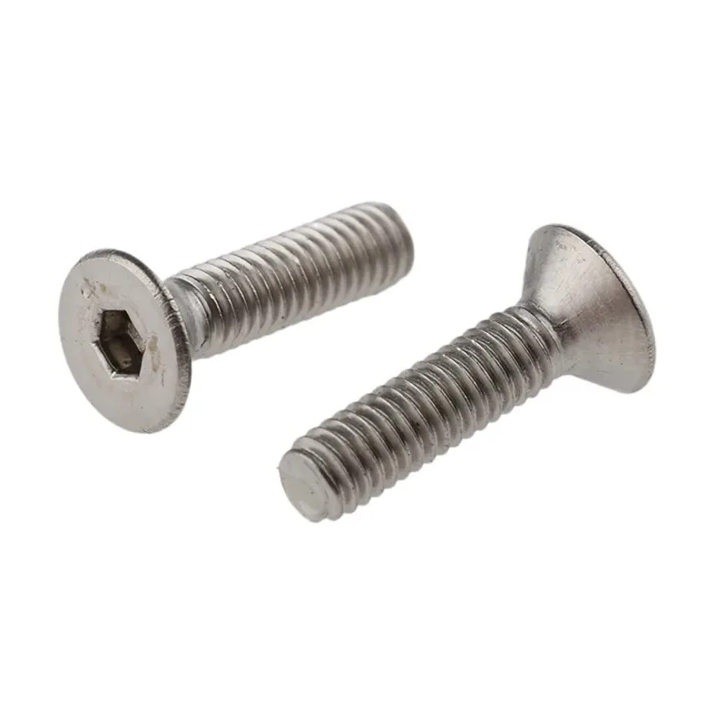 RS PRO Plain Stainless Steel Hex Socket Countersunk Screw, Hex Socket Drive, M4 x 16 mm 232-8401