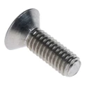 RS PRO Plain Stainless Steel Hex Socket Countersunk Screw M4 x 12 mm 232-8394