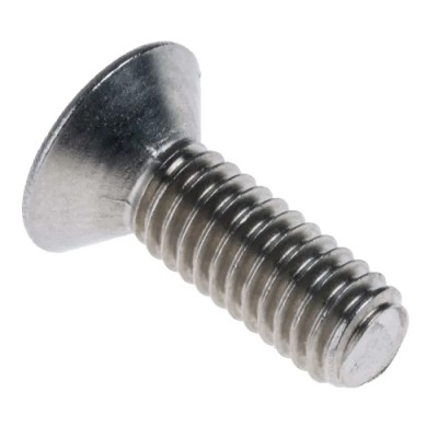 RS PRO Plain Stainless Steel Hex Socket Countersunk Screw M4 x 12 mm 232-8394