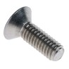 RS PRO Plain Stainless Steel Hex Socket Countersunk Screw M4 x 12 mm 232-8394