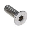 RS PRO Plain Stainless Steel Hex Socket Countersunk Screw M4 x 12 mm 232-8394